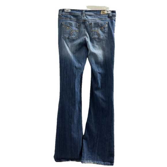 L.E.I. Juniors Flare Blue Jeans size 7 - Picture 2 of 6